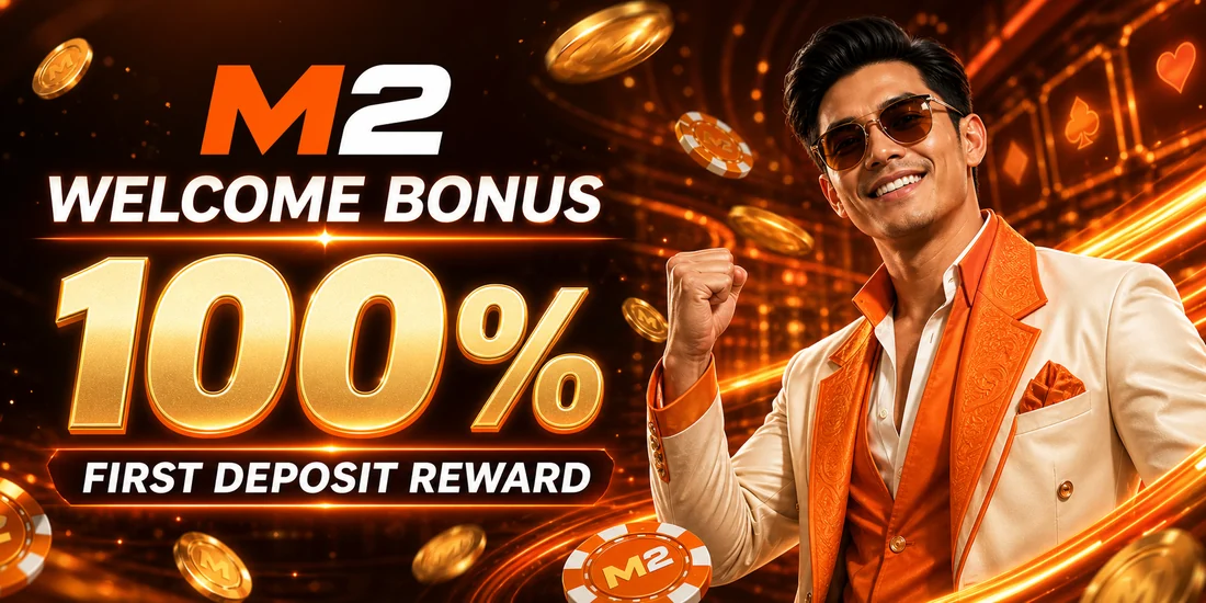 M2 Welcome Bonus 100% first deposit reward