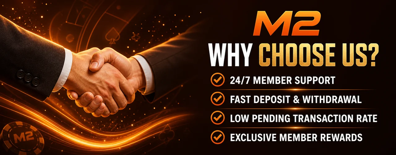 Why choose M2: 24/7 support, fast transactions and exclusive rewards
